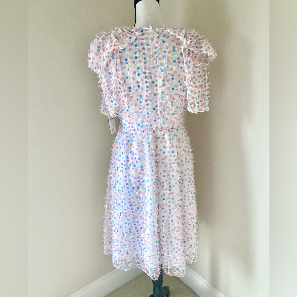 Halogen Pastel Polka Dot Ruffle Dress - Picture 9 of 12
